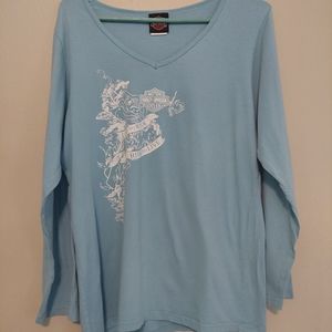 Harley Davidson Blue Long Sleeve